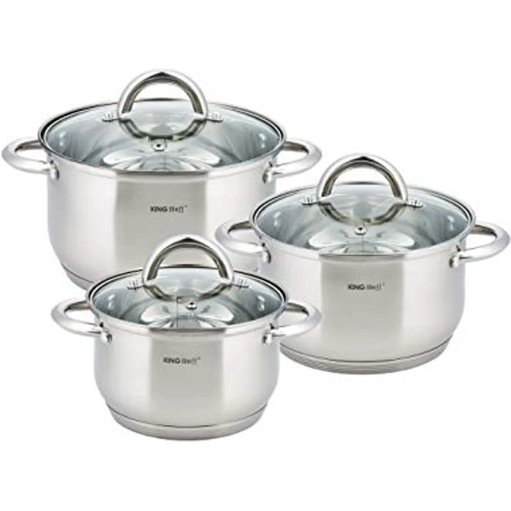 Kinghoff Kinghoff Set mit 3 Töpfen mit Deckel 12169 – Bild 2