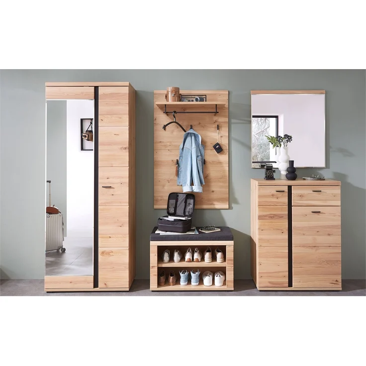 Schuhschrank Sonos, Echtholz, Holzwerkstoff, Holzfarben, 80 x 107 x 40 cm – Bild 5