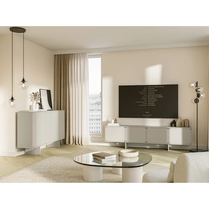 Selsey 'Wuwu' TV-Schrank 4-türig, greige, 55 x 200 x 35 cm – Bild 8