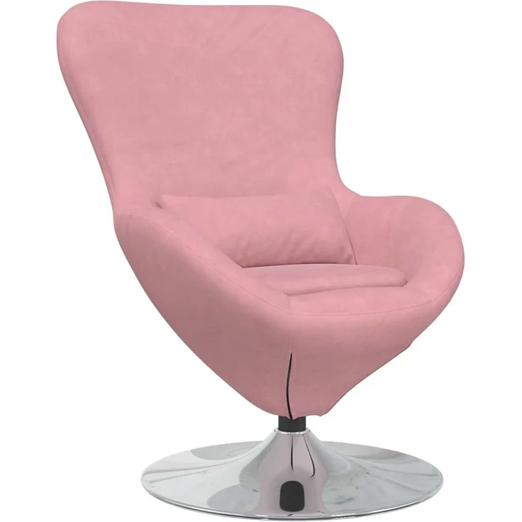 vidaXL Eiersessel Rosa Samt 42002728 – Bild 1
