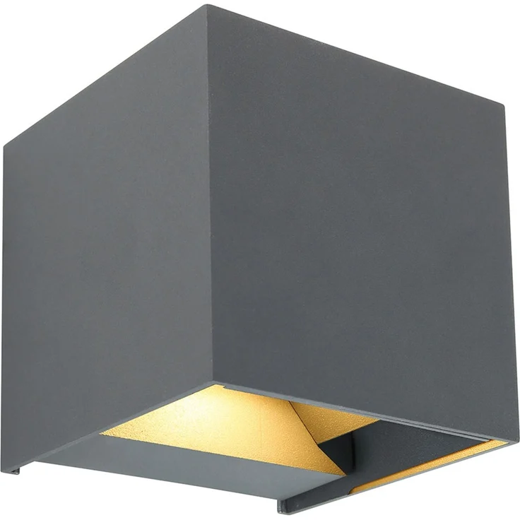 LED Wandleuchte, Aluminium, anthrazit, L 10 cm – Bild 1