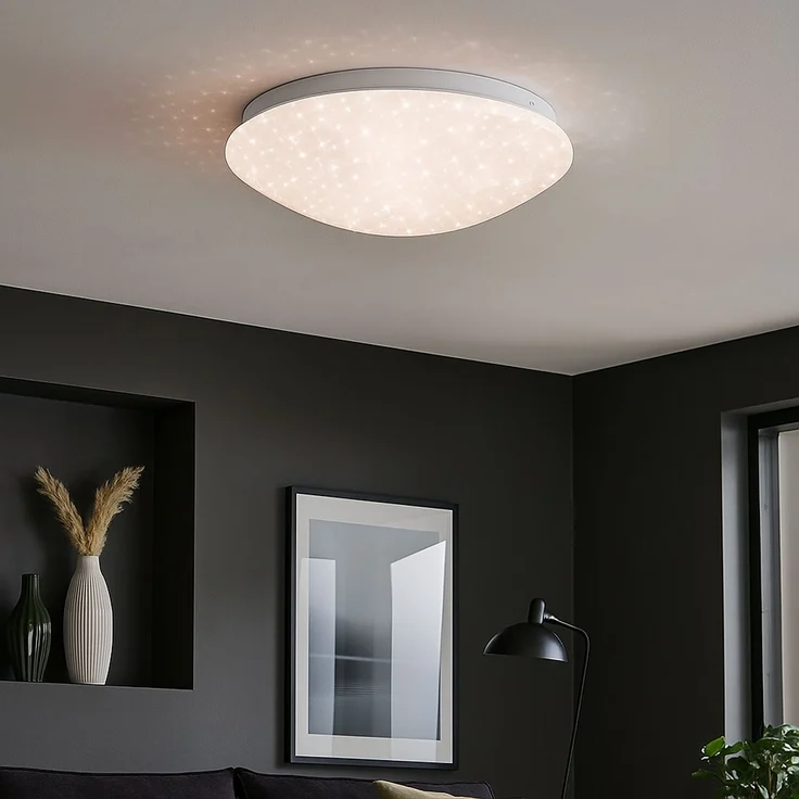 LED Deckenleuchte, Sterneneffekt, CCT, dimmbar, IP44, D 38,5 cm – Bild 5