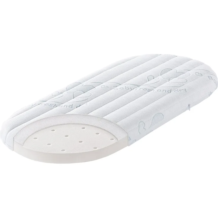 Julius Zöllner Matratze für Stubenwagen oval - 70 x 37 x 4,5 - Traumfänger AIR