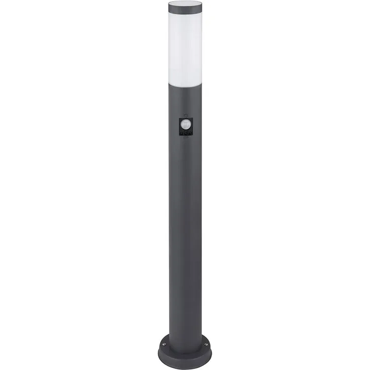 Stehleuchte, Edelstahl anthrazit, Bewegungsmelder, H 80 cm