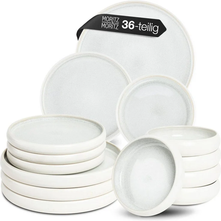 Moritz & Moritz Tafelservice SOLID UNI Geschirrset Creme (36-tlg), 12 Personen, Spülmaschinengeeignet – Bild 5