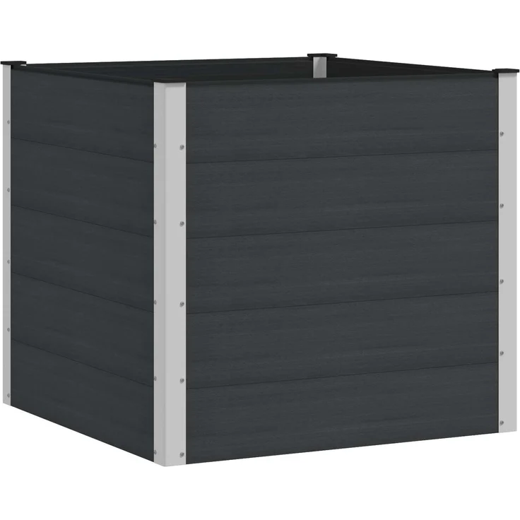 vidaXL Hochbeet Schwarz 100 x 100 x 91 cm 42038979 – Bild 1