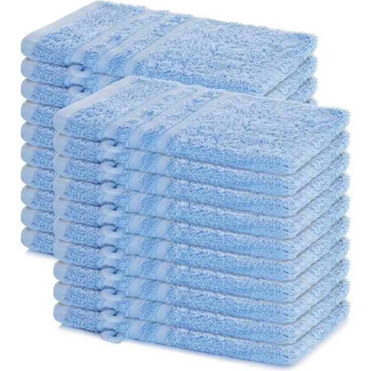 Lavea Waschhandschuh 20er Set Waschhandschuhe, 15 x 21 cm, Elena-Frottierserie, Waschlappen, (20-St), 500 g/m² Frottier, weich & saugstark, pflegeleicht – Bild 4