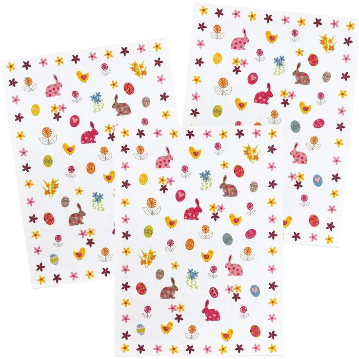 Kracht Geschirrtuch Häschen, (3-tlg, 3-teilig), Geschirrtücher (3 Stück), ca. 50 x 70 cm, Halbleinen bedruckt – Bild 1