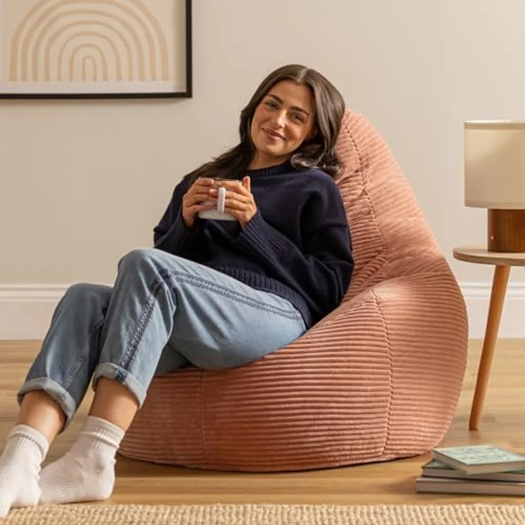 icon Sitzsack Sessel mit Rückenlehne aus Cord „Dalton“, Sitzsack XXL, Gaming Sitzsack, Made in Germany, Erwachsene & Kinder – Bild 3
