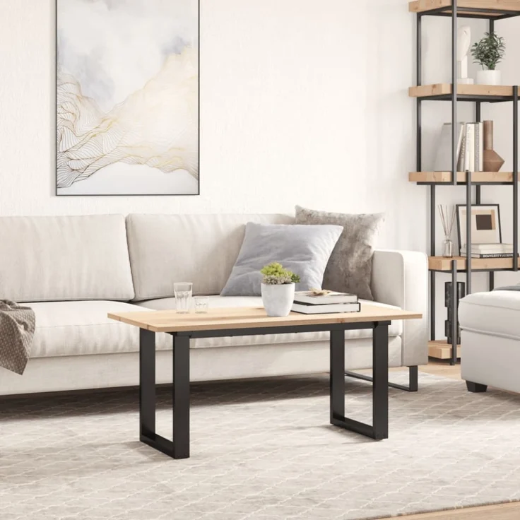 vidaXL Tischplatte 100x50x1,7 cm Rechteckig Massivholz Kiefer 847417 – Bild 7