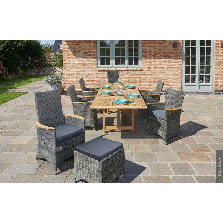 LC Garden »Chelsea« Armlehnstuhl Gartenstuhl grau