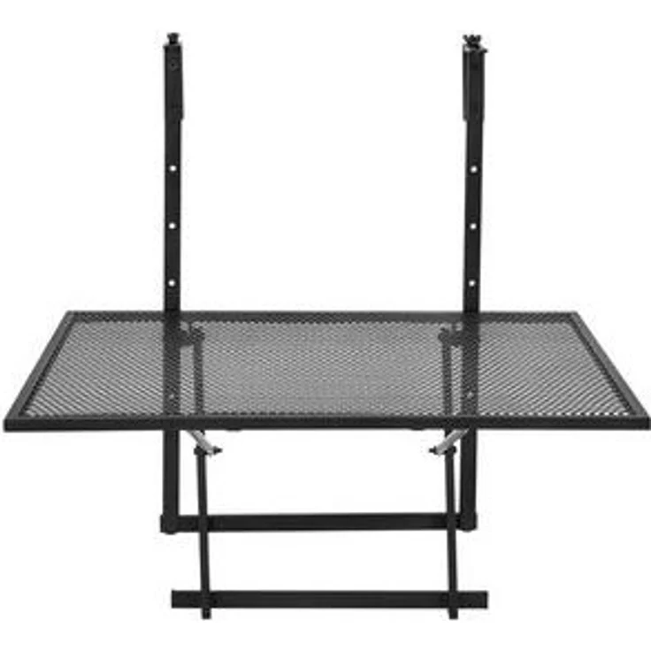 COSTWAY Balkonhängetisch klappbar, Klappbar Metall, 5-stufig höhenverstellbar – Bild 6