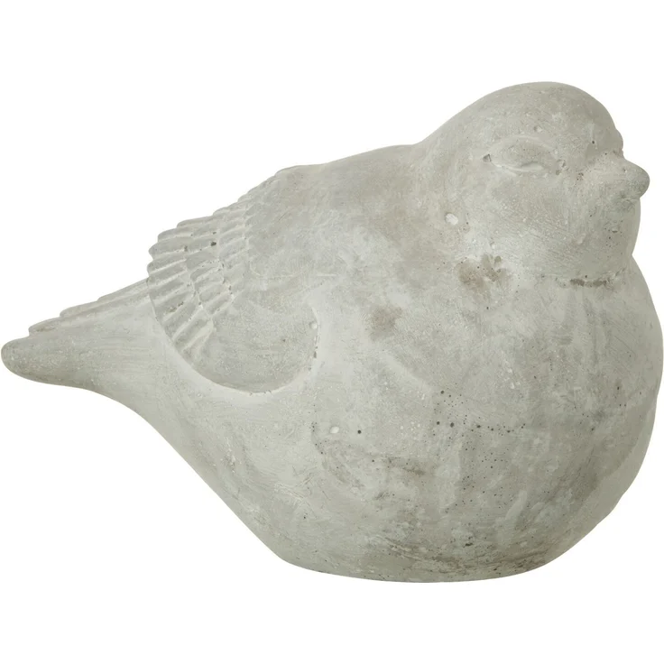 J-LINE / Vogel Figuren Zement Grau Large / L19,00xB11,00xH12,00cm