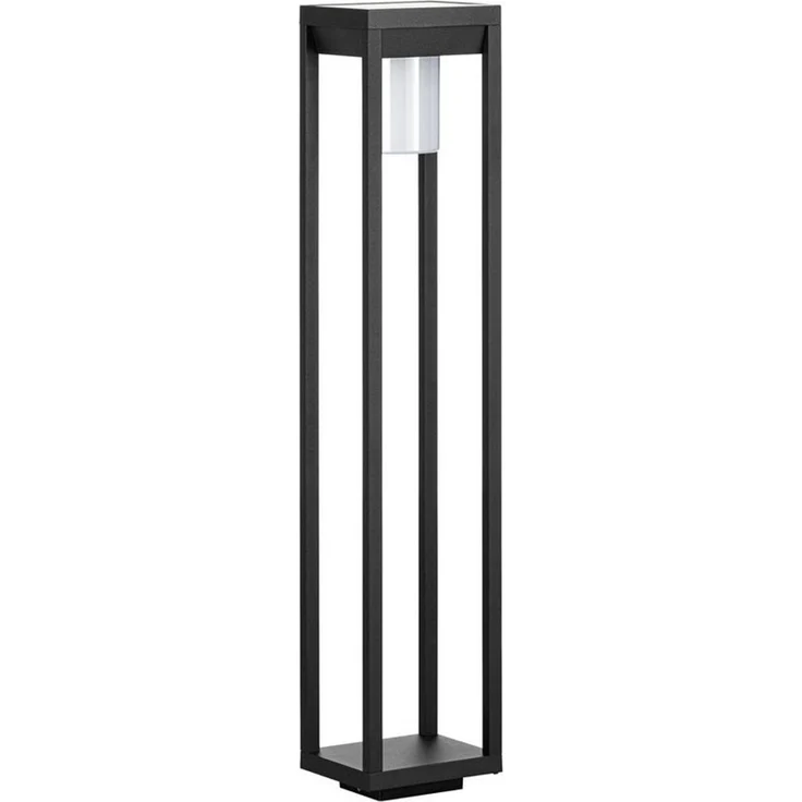 Eglo 900805 Solarleuchte Wegeleuchte MARTANO Alu schwarz LED 3,7W 4000K IP44 L:15cm B:15cm H:80cm mit Sensor – Bild 1