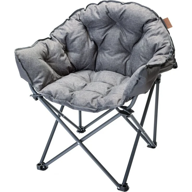 Skandika Campingstuhl Moonchair Premium XL, gepolsterter, bequemer Klappsessel mit Lehne (robust und pflegeleicht), Faltstuhl, Gartenstuhl, Tragetasche, bis 150kg, Indoor/Outdoor, Balkon – Bild 1