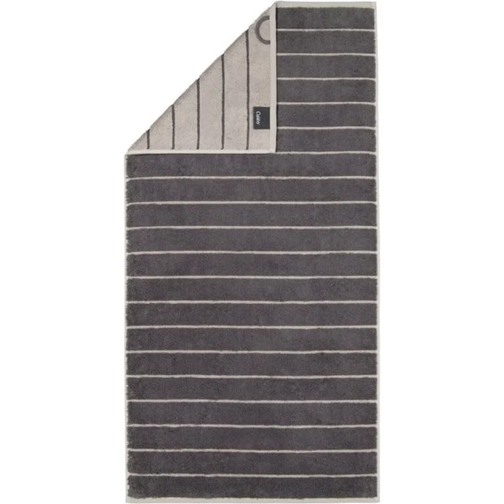 CAWÖ Handtuch - C Balance, 50x100 cm, Walkfrottier, Baumwolle, Streifen Anthrazit – Bild 4