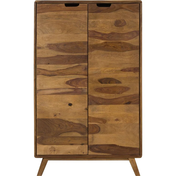 Highboard Sheesham 90x40x145 natur sandgestrahlt lackiert MALMÖ 2 #208 – Bild 7