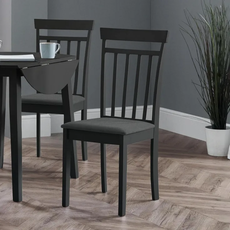 Julian Bowen Stuhl Coast, 2 Stück, schwarz