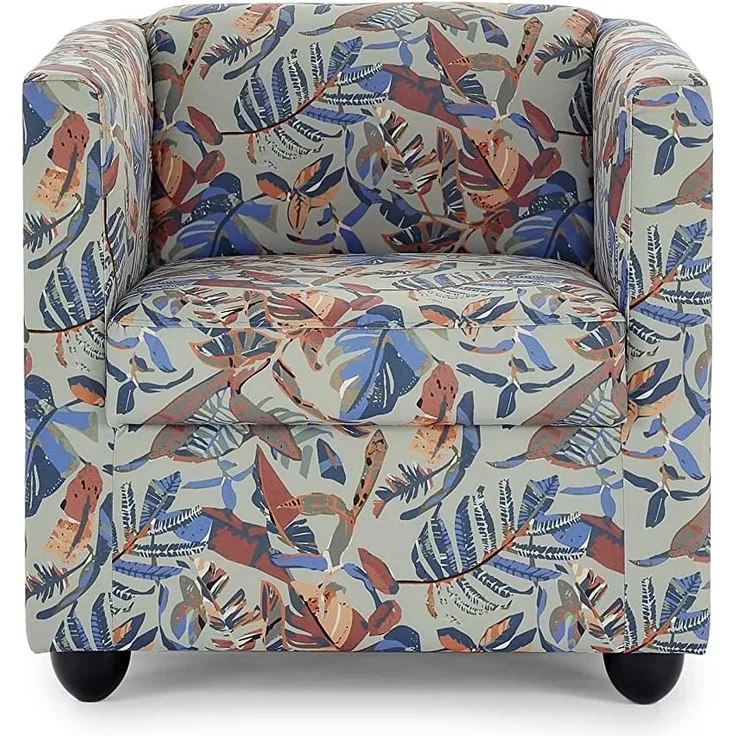 LOOKS by Wolfgang Joop Looks I Designer Sessel mit Federkern, Holzwerkstoff, grau Gemustert, 72 x 71 x 75 cm