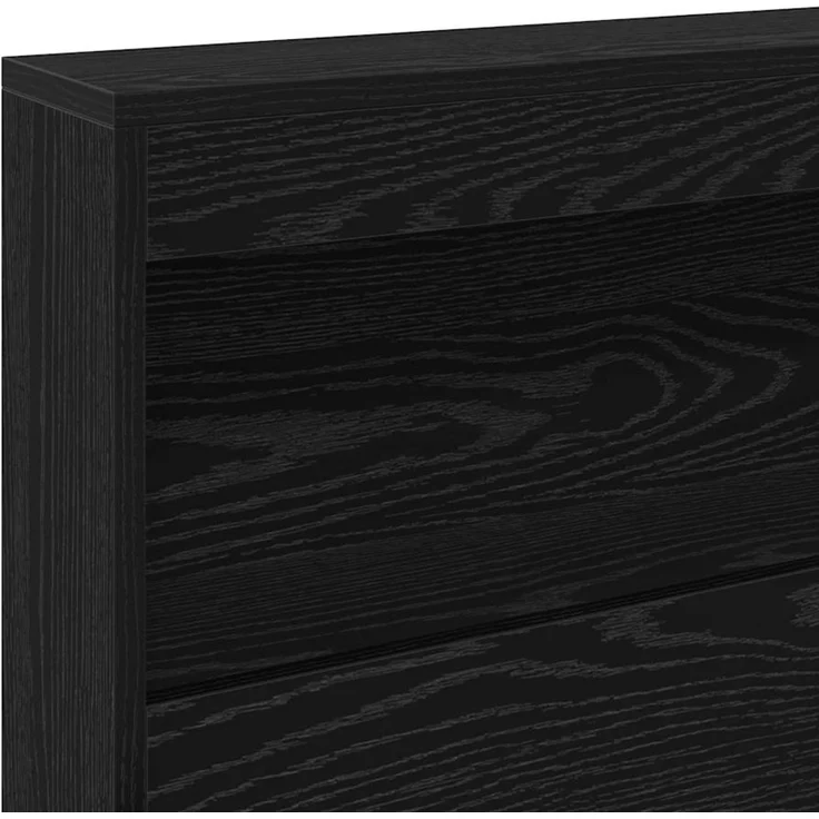 vidaXL Aufbewahrungskopfteil Schwarz Eichen-Optik Holzwerkstoff 76,5 x 217,5 x 217,5 cm – Bild 9