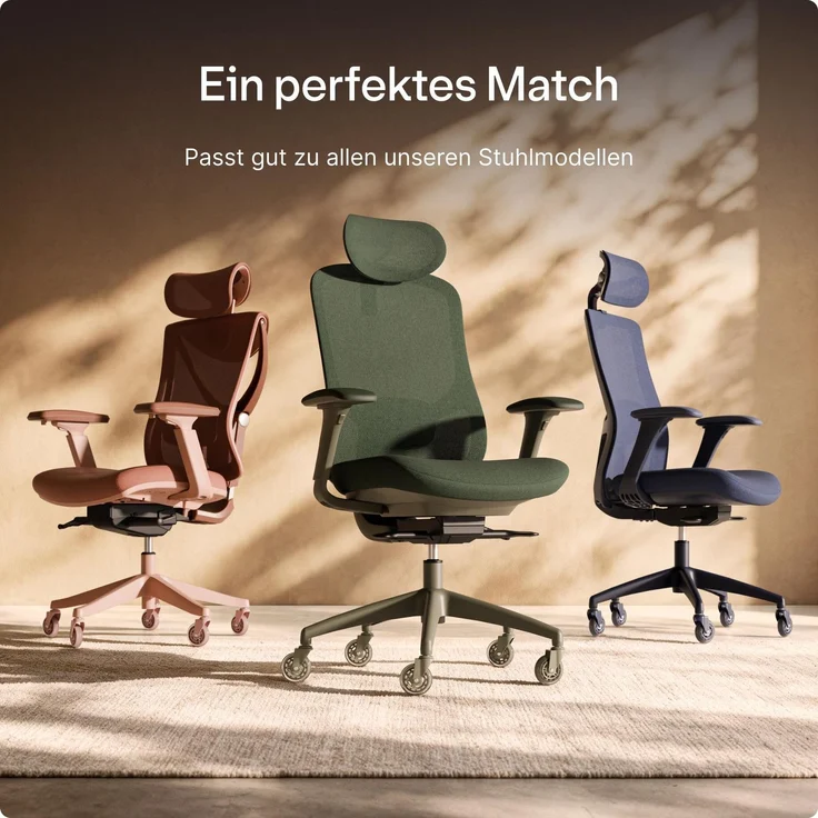 Desktronic Bürostuhlrollen Grün, Ersatzrollen 360°, Set 5 Stück, Ersatzräder für Bürostühle auf Teppich- und Parkettböden – Bild 9