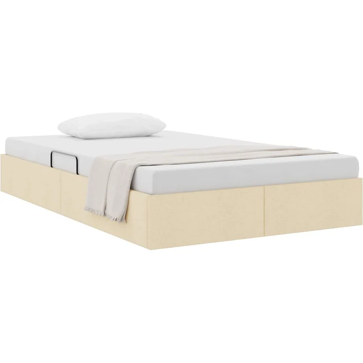 vidaXL Ottoman Bettgestell mit Speicher Creme 120 x 200 cm Stoff 3442818 – Bild 3