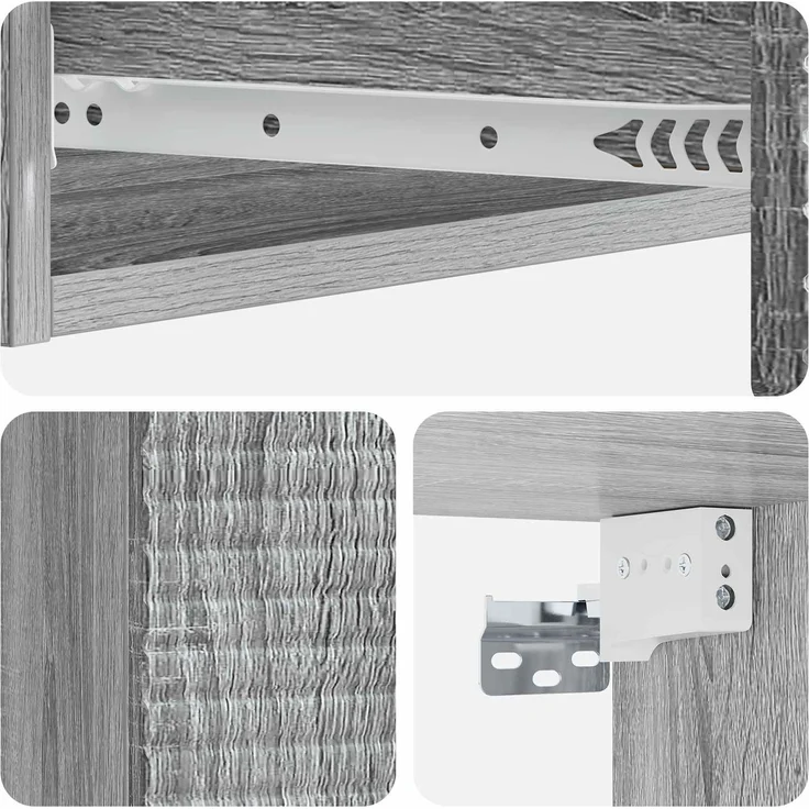 vidaXL Wandmontierter Beistelltisch Graues Sonoma 87,5 x 34,5 x 17 cm 898671 – Bild 8
