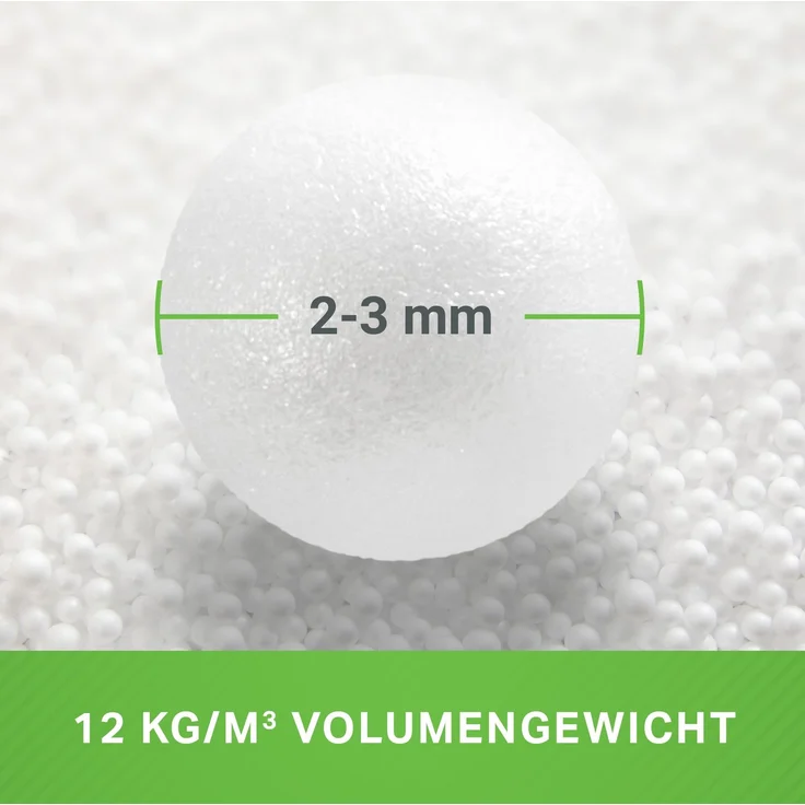 Green Bean® 20 Liter Hochwertige EPS Perlen aus deutscher Produktion für Sitzsack-Füllung | Styropor-Kügelchen Nachfüllpack Kissen-Füllung Stillkissen Styroporkugeln – Bild 4