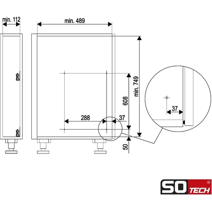 Kesseböhmer Auszugsunterschrank 15er Unterschrankauszug Classic 90° silbergrau 3-etagig Seitenmontage rechts passend für 15 cm breite Schränke – Bild 3