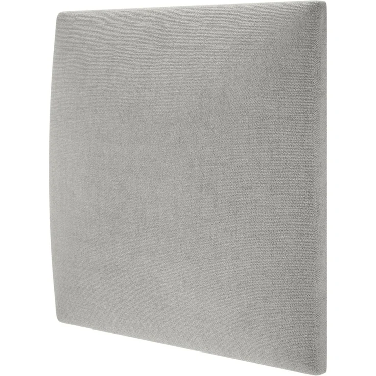 MOLLIS Polsterplatte, Quadratisches und Dekoratives Wandpaneel, Geeignet als Bettkopfteil oder Aufprallschutz, Reduziert Schall und Verbessert Akustik, aus Schaumstoff, 30 x 30 cm, Silber