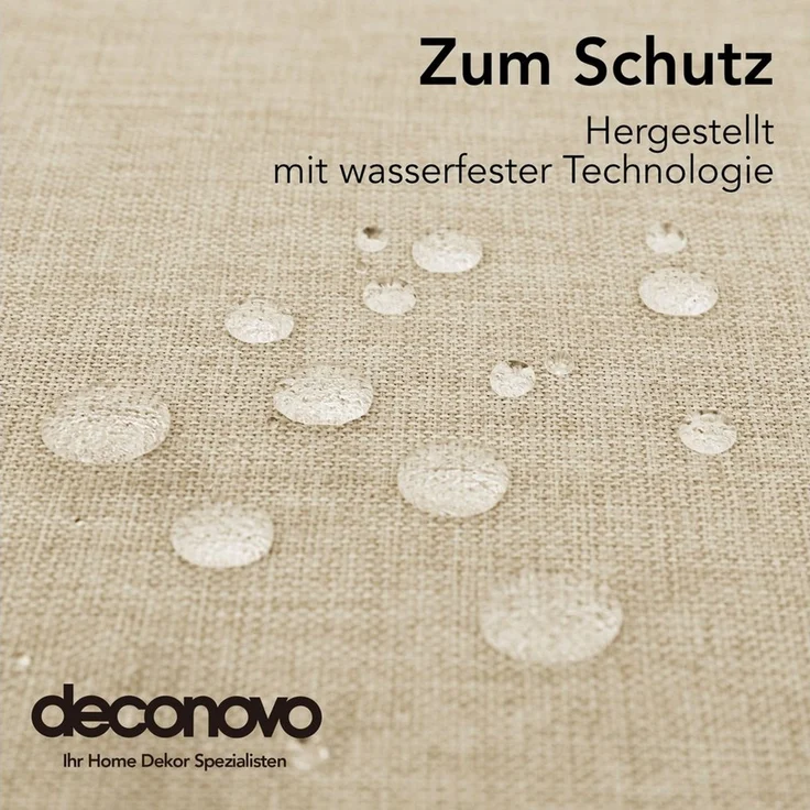 Deconovo Tischdecke Leinenoptik Tischwäsche Wasserabweisend Tischtuch Abwischbar (1er Set, pflegeleichte Tischdecken rechteckige Table Cloth), Lotuseffekt – Bild 3