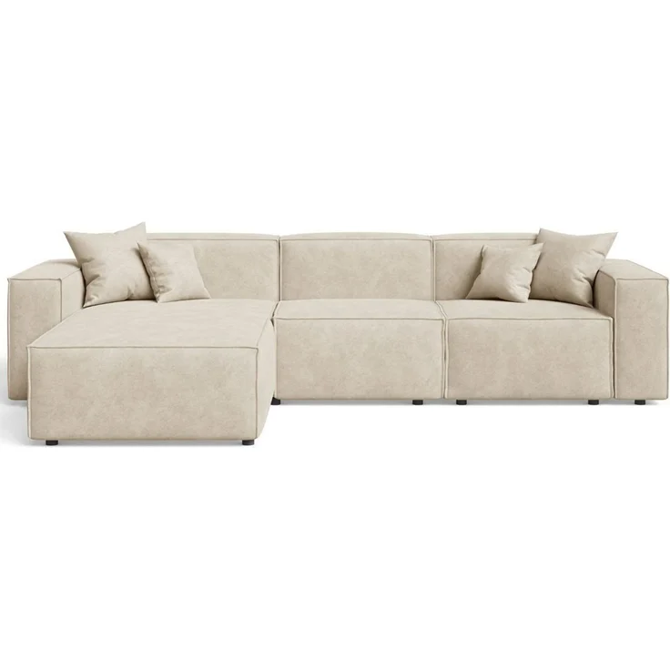 GrainGold Ecksofa L-Form Arizona L, Set, Wellenfederkern, HR-Schaum, Freistehendes – Bild 2
