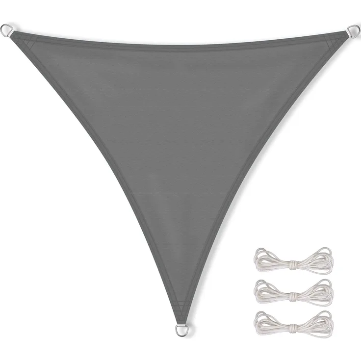 CelinaSun Sonnensegel Premium Tarp UV-Schutz PES UPF 50+ Dreieck 3x3x3m anthrazit
