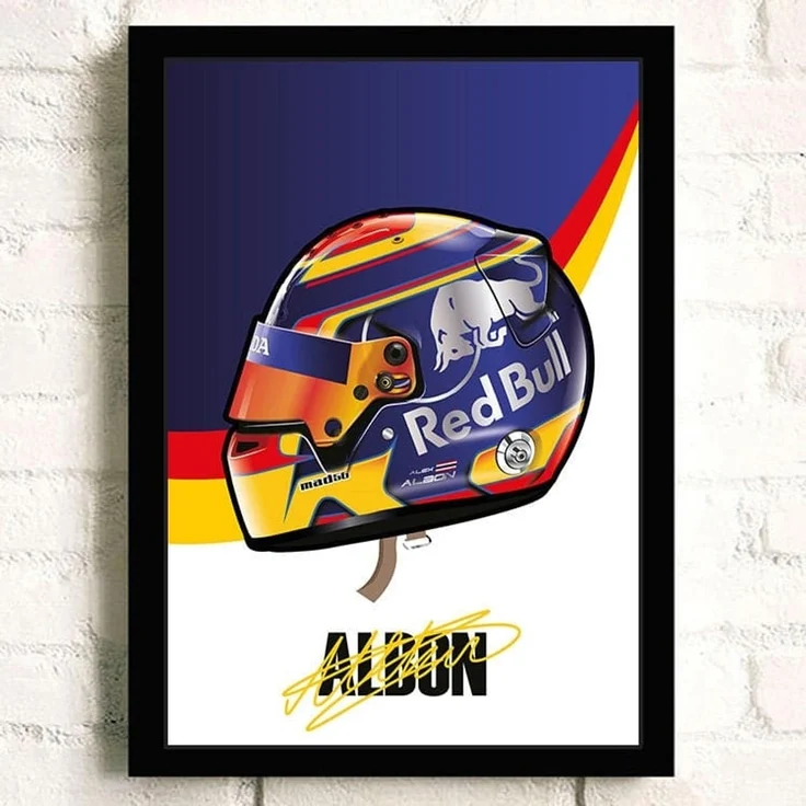 Poster Formel 1 Helm Rennfahrer Name Unterschrift · Deko Print ohne Rahmen - I Schumacher / 40x50 cm – Bild 7
