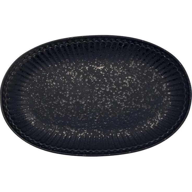Greengate Plätzchenteller Alice Volcano Oval Black (23cm) STWBPLAALI9806
