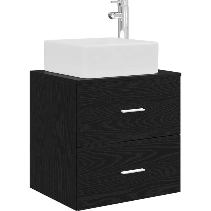 vidaXL Badezimmerschrank-Set 3 stk. Schwarz 136 x 35 x 80 cm 3405860 – Bild 4