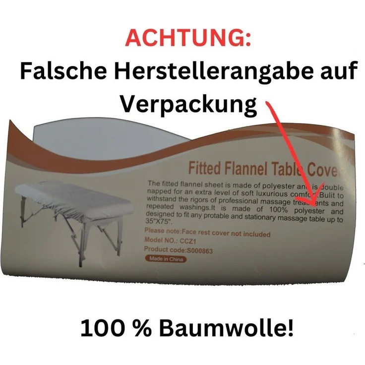 Duke-Handel Massageliegenbezug Therapieliegenbezug Spannbezug, 100 % Baumwolle, Gummizug: rundum, (1 Stück), angenehmes Hautgefühl – Bild 2