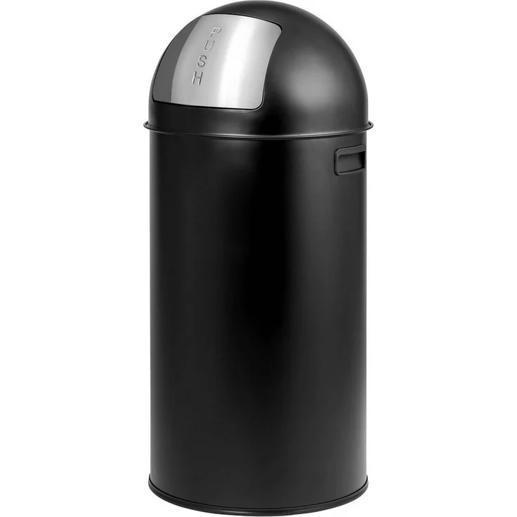 eluno Mülleimer Pushmülleimer 35 Liter aus Stahlblech, Abfalleimer, weiß – Bild 5
