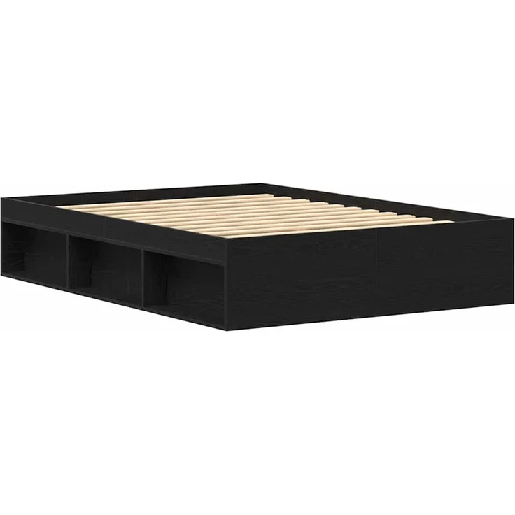 vidaXL Bettgestell ohne Matratze Schwarz Eichen-Optik 120x190 cm 3329337 – Bild 7