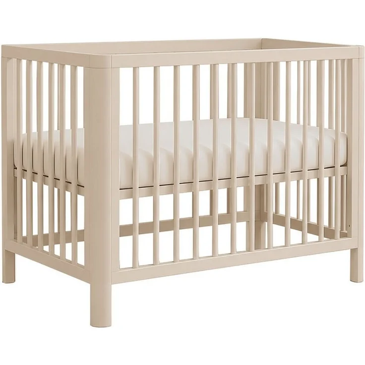 Baby-Delux Babybett Lio Schutzgitter umbaubar, Kinderbett Gittebett 60x120 Barriere Matratze – Bild 2