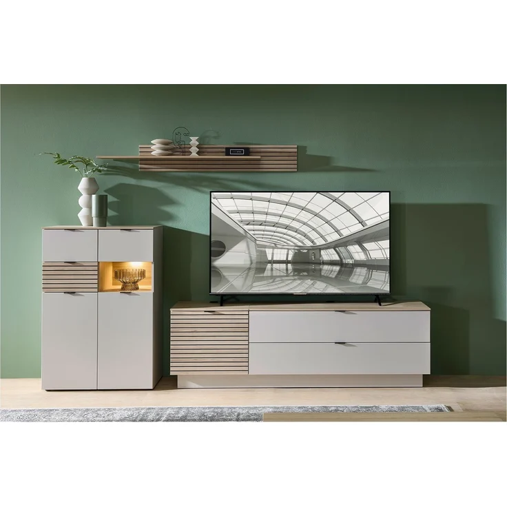 TV-Unterteil Inka / Ina, Holzwerkstoff, Beige, 140 x 51 x 44 cm – Bild 4
