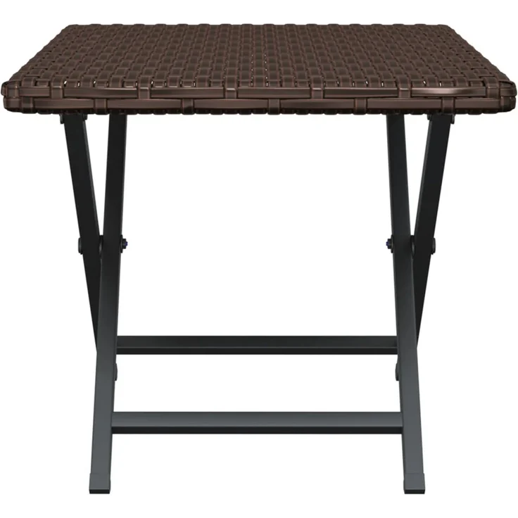 Gartentisch,Klapptisch Braun 45 x 35 x 32 cm Poly Rattan – Bild 4