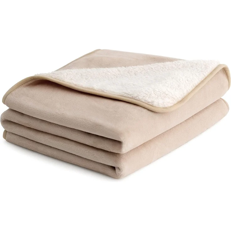 Lesure wasserdichte Hundedecke Grosse Hunde - 152x127 cm Outdoor Hundedecke waschbar, Hundedecke Sofaschutz aus Sherpa Fleece, Katzendecke flauschig und weich, cremefarben – Bild 1