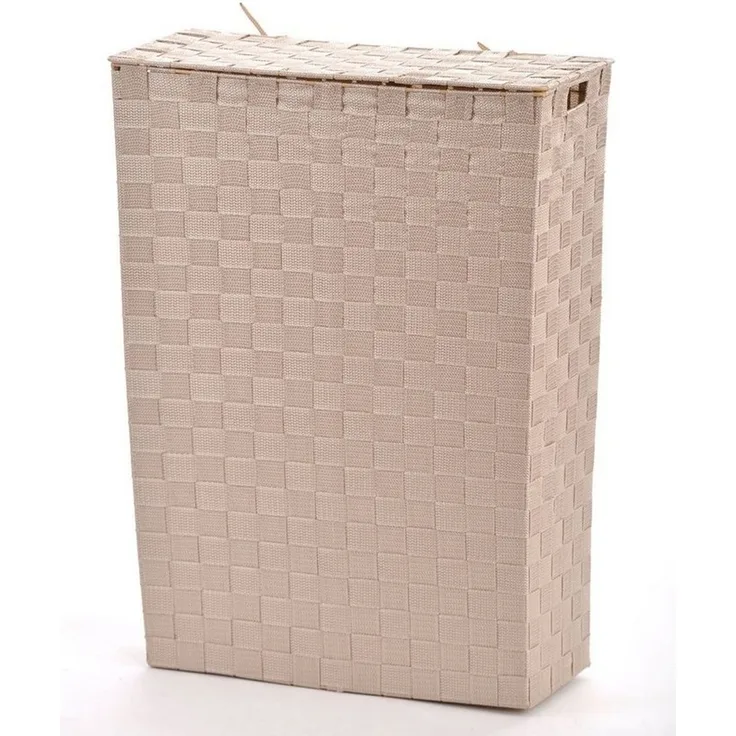 Lycce Wäschekorb NISCHENWÄSCHEKORB Stoff geflochten Wäschesammler beige Wäschesortierer