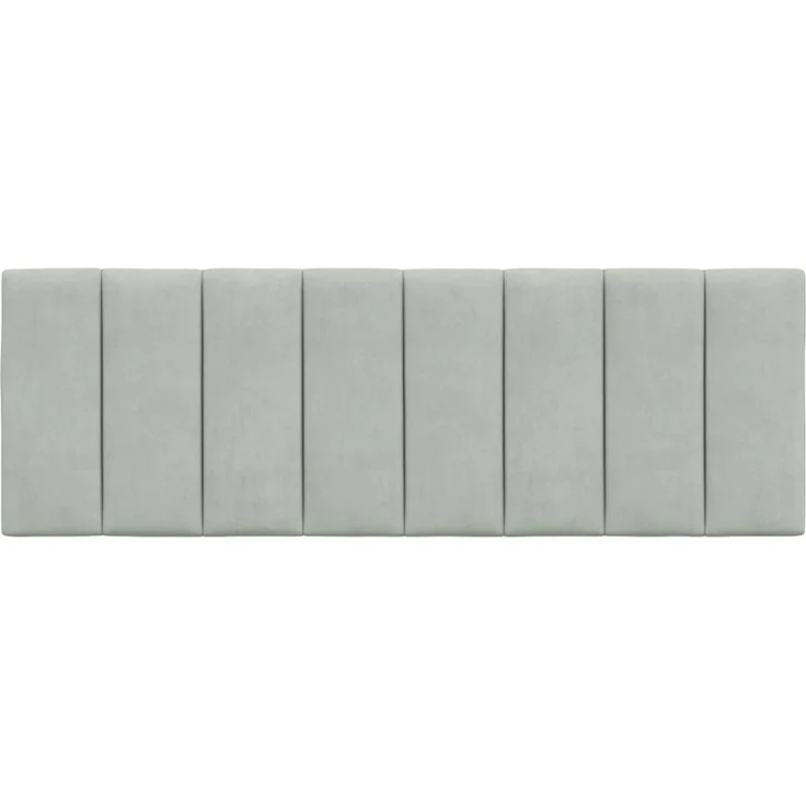 vidaXL Kopfteil-Kissen Hellgrau 120 cm Samt 374661 – Bild 5