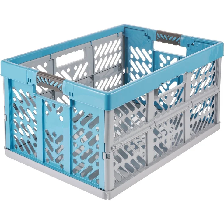 keeeper Stabile Profi-Klappbox mit Soft-Touch Griffen, 54 x 37 x 28 cm, Ben Eco Line, Blau (Eco Sky Blue ) – Bild 2