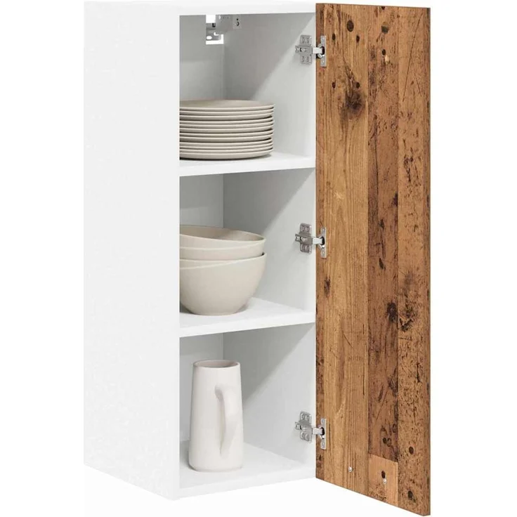 vidaXL Hängeschrank 2 stk. Altes Holz und Weiß 30 x 31 x 80 cm 884255 – Bild 3
