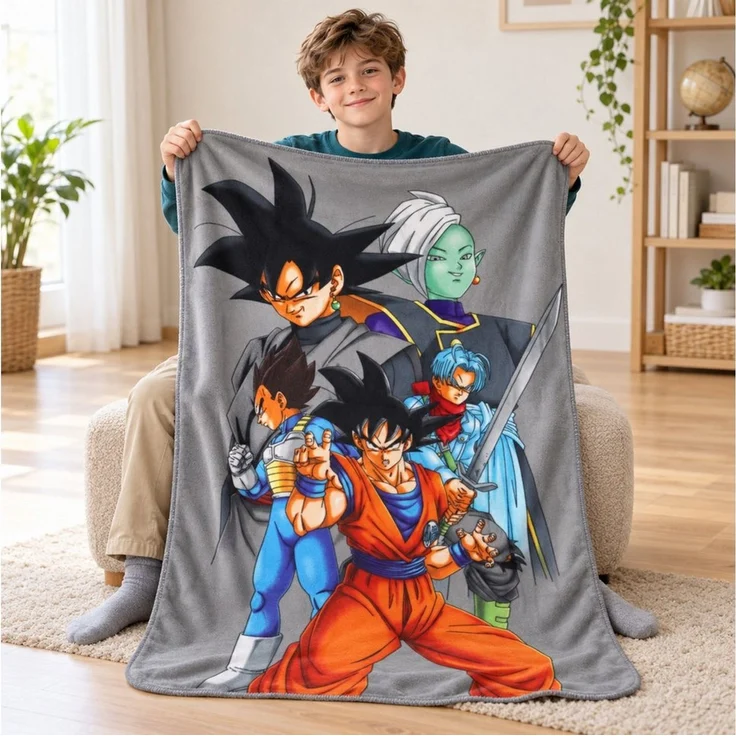 Kinderdecke Anime Dragon Ball Kinder Jungen Fleecedecke, Dragon Ball, leichte Kuscheldecke 100x140 cm – Bild 4