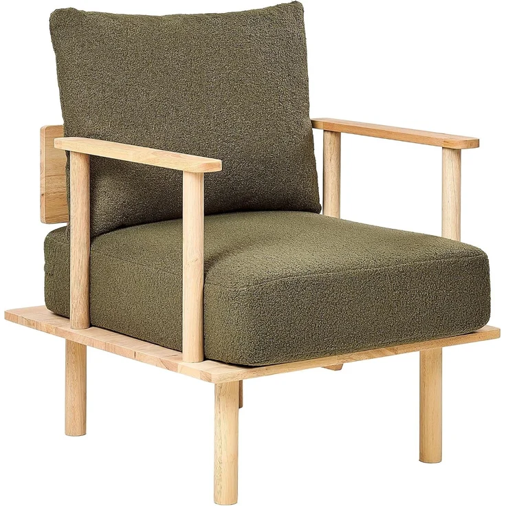 Sessel ASKER Bouclé Dunkelgrün – Bild 1