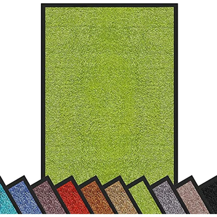 etm Hochwertige Fußmatte | schadstoffgeprüft | bewährte Eingangsmatte in Gewerbe & Haushalt | Schmutzfangmatte mit Top-Reinigungswirkung | Sauberlaufmatte waschbar & rutschfest (120x300 cm, Grün) – Bild 9